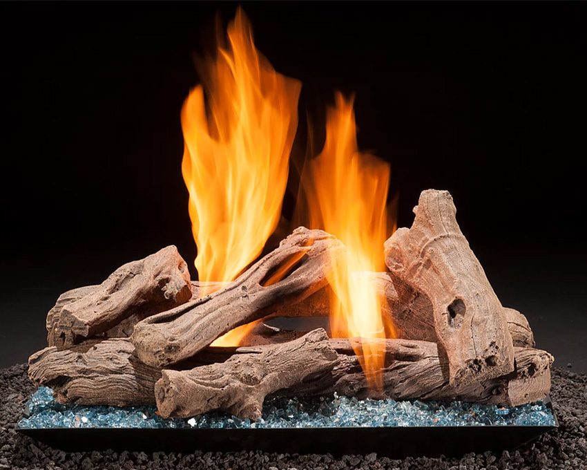 How To Gas Logs Or Fire Glass, Ceramic Vs Concrete Gas Fireplace Logs